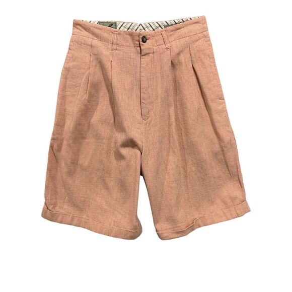 Size 9 Generra Collection Womens Vintage 1980s Pink Bermuda Shorts Cuffed - Picture 2 of 9